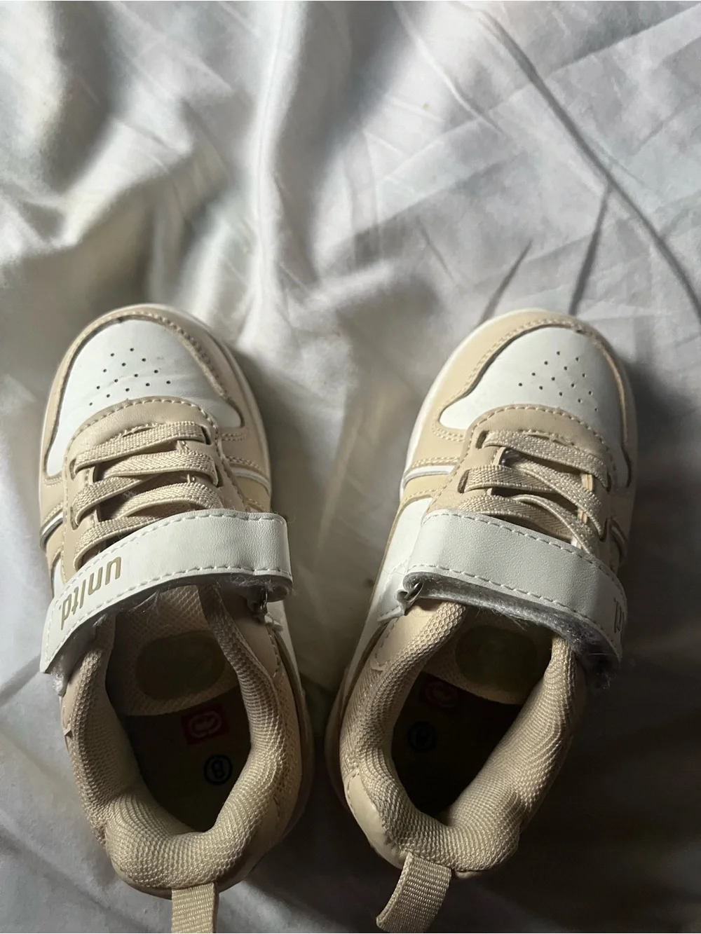 Ecko Unlimited Beige and White Kids Sneakers